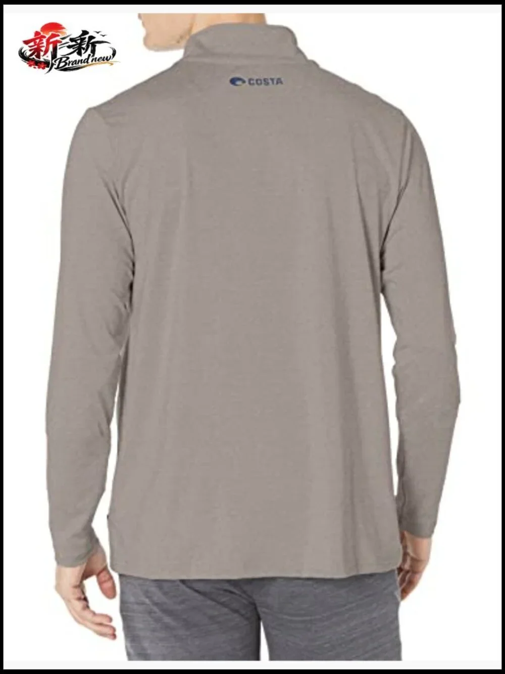 Performance Long Sleeve Quarter Zip Pullover - Relaxed Fit, High Neck, Machine
